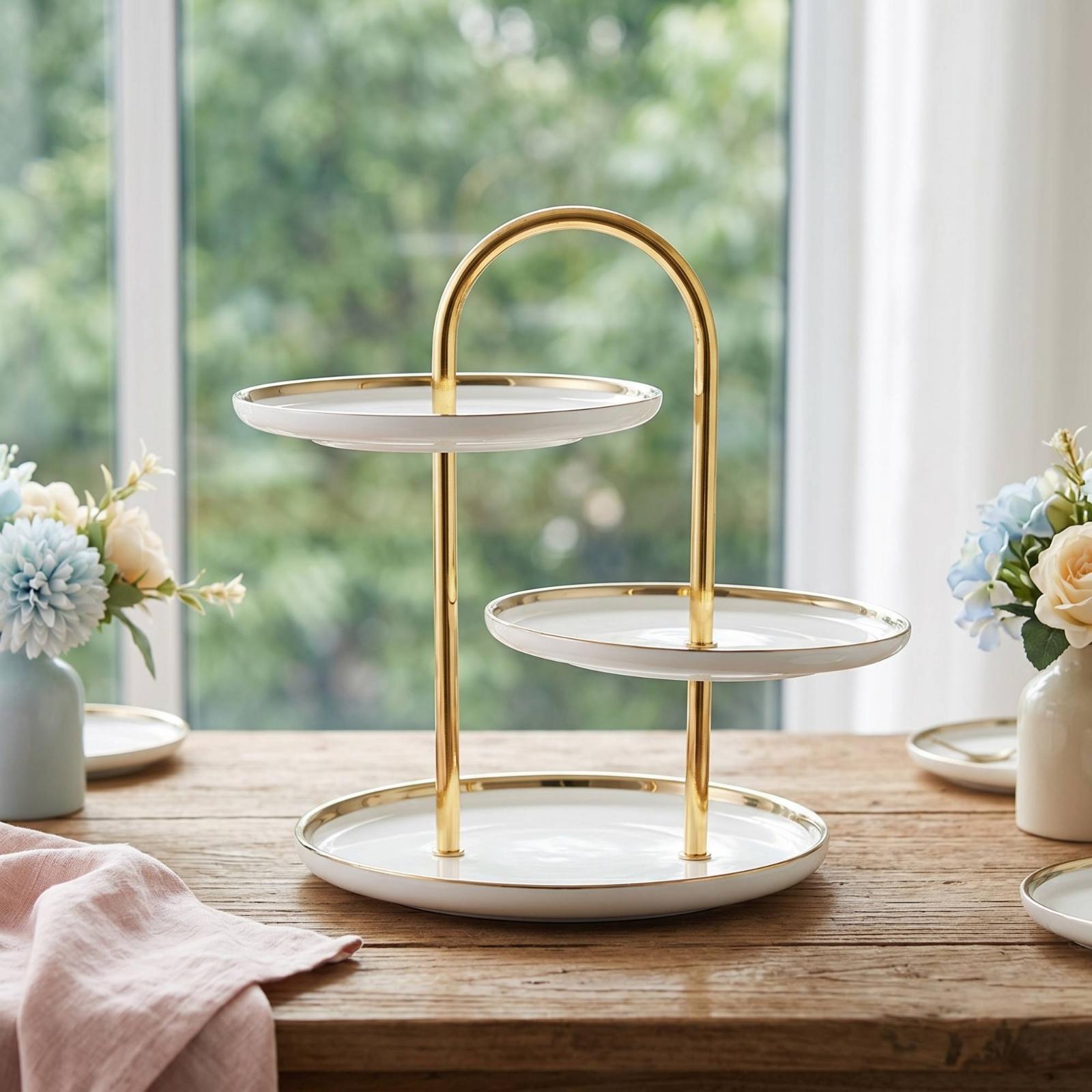 Cupcake Stand Tier - Soporte de exhibición de cerámica con