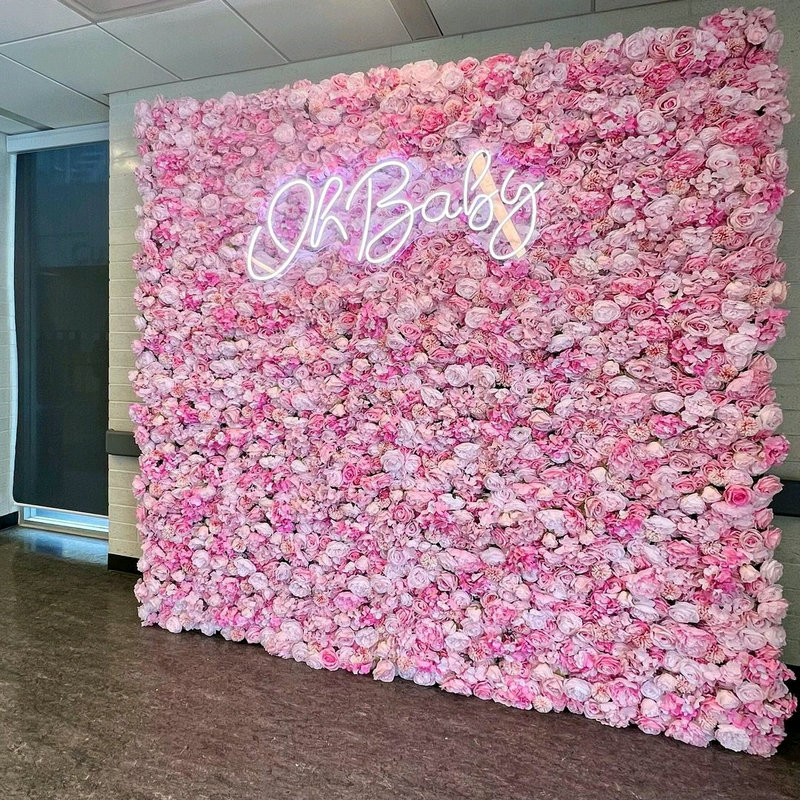 Flower Wall Panel - Paneles de pared de flores artificiales