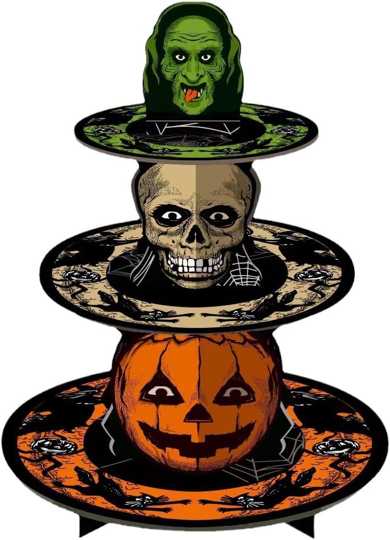 Cupcake Stand Tier - Soporte para magdalenas de Halloween, soporte