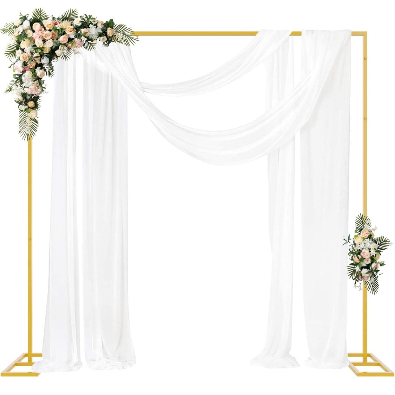 Party Banner Gold - Soporte de Fondo Cuadrado de Metal