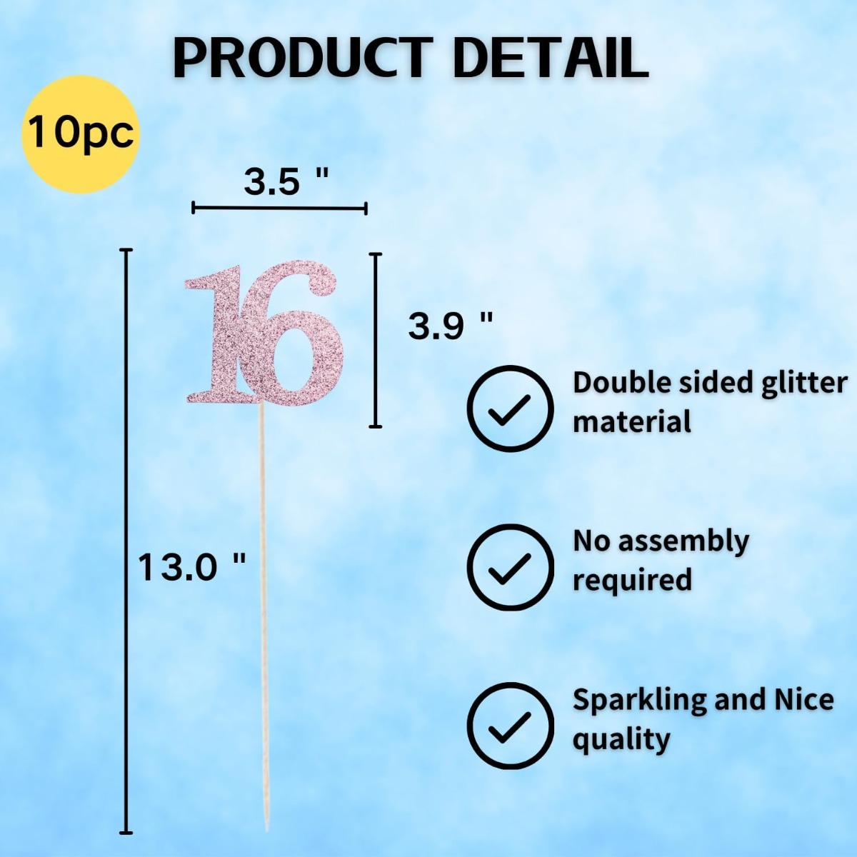 Paquete de 10 palitos decorati - Centerpiece Stick reseña y precio