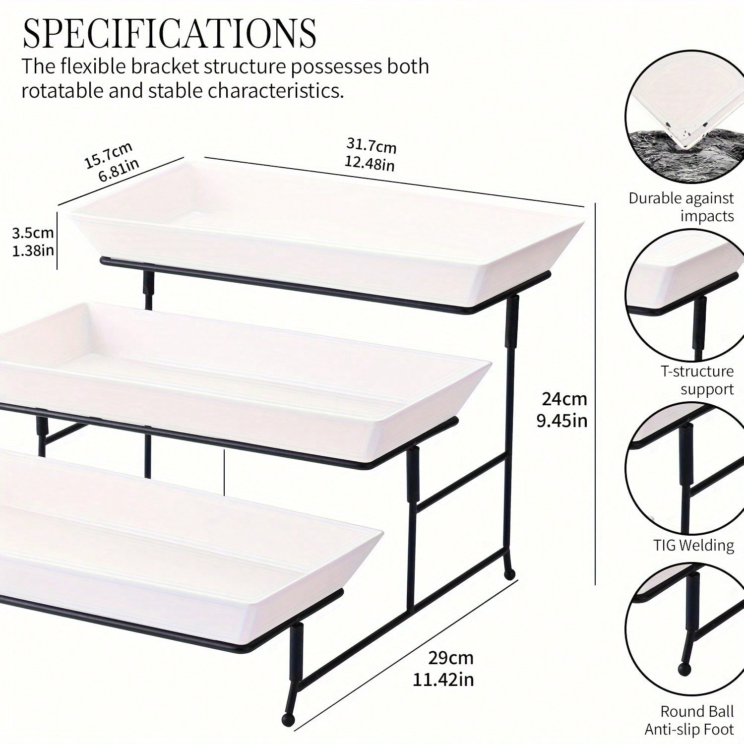 BLAGEPORT, 1 unidad, expositor - Cupcake Stand Tier reseña y precio