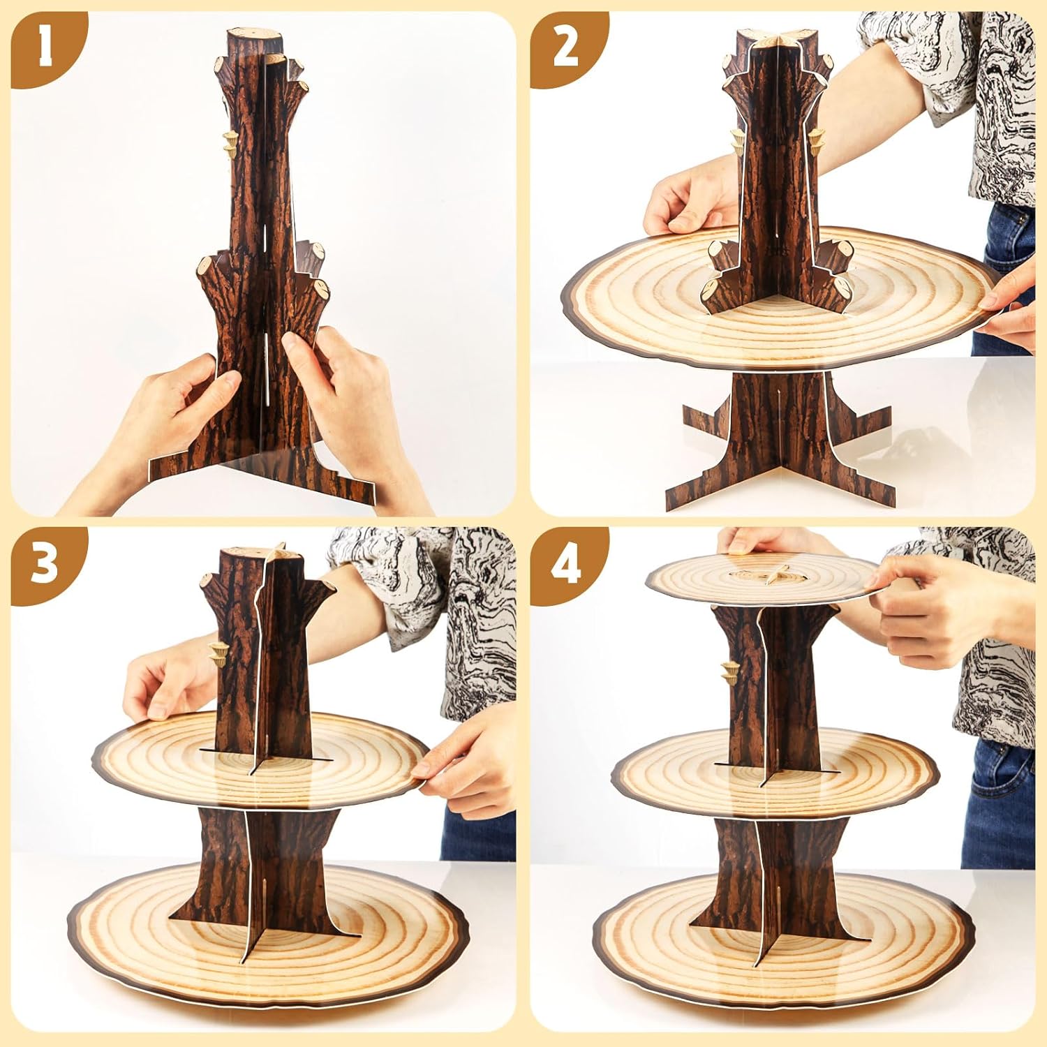 Soporte de madera para cupcake - Cupcake Stand Tier reseña y precio