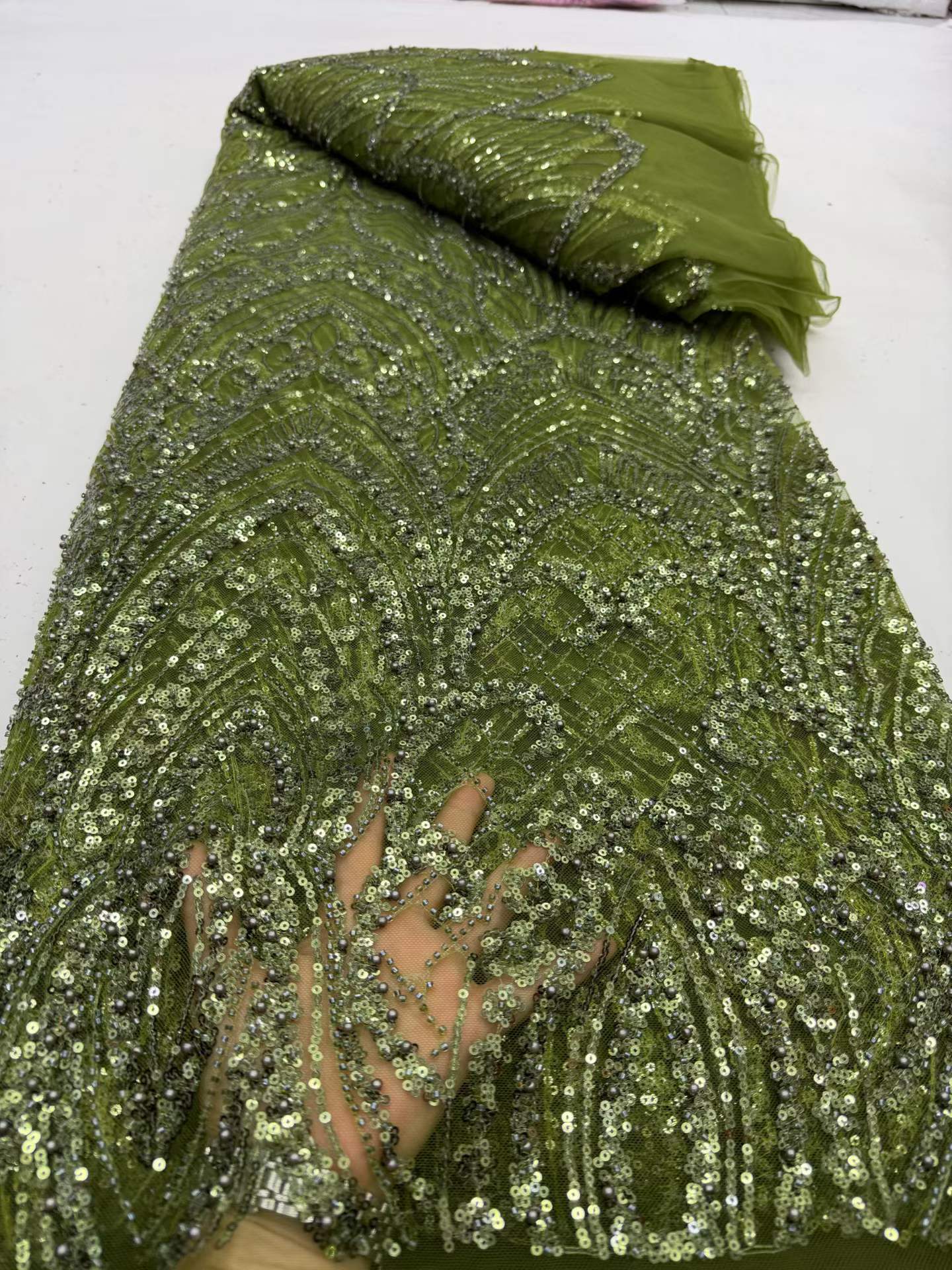 Tela de encaje africana de luj - Glitter Tablecloth reseña y precio